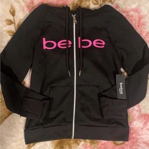 Bebe black zip up